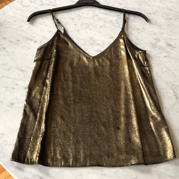 Frame Gold Velvet V-Neck Cami M/M - Picture 4 of 5